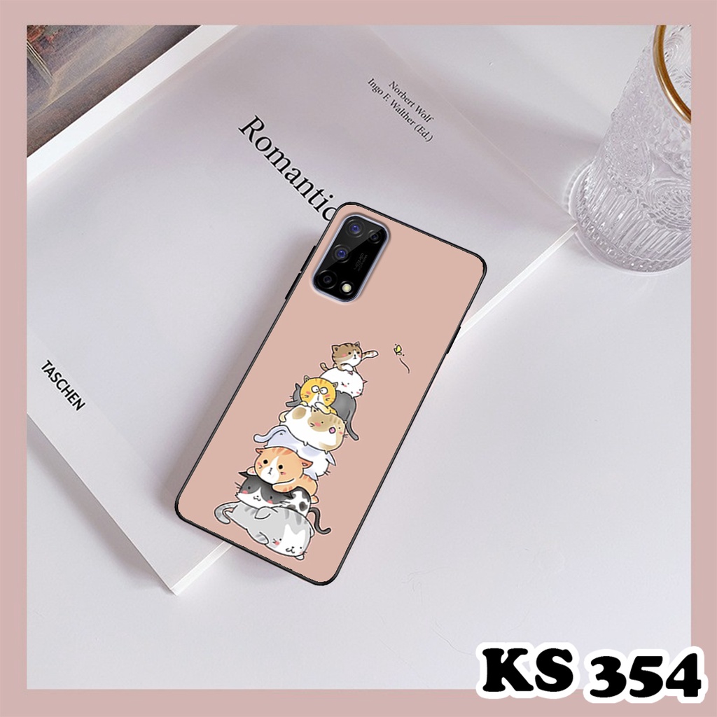 Ốp lưng Oppo Realme V5 5G - Ốp Oppo in hình Cat&amp;Bear đáng yêu - Chất liệu TPU siêu bền
