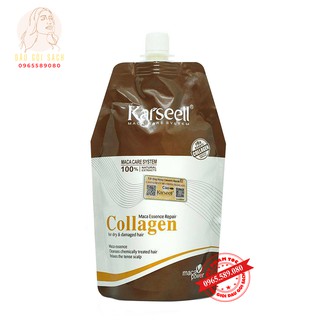 Kem hấp - ủ- xả phục hồi tóc collagen karseell maca 500ml | collagen karseell