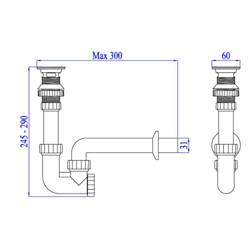 BỘ XẢ LAVABO NHỰA HÙNG ANH (C.H.A)