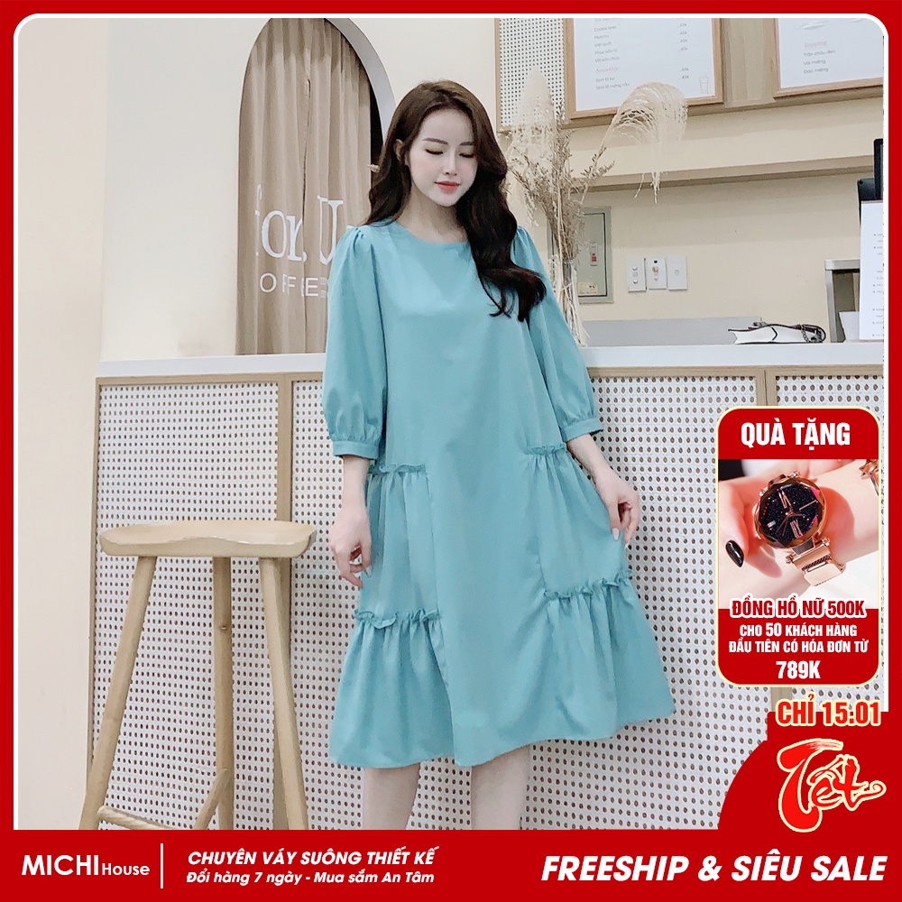 Đầm Suông Dáng Xuông Rộng Nhiều Màu V301 MICHI House Váy Xuông Thiết Kế Freesize Mặc Bầu Xinh