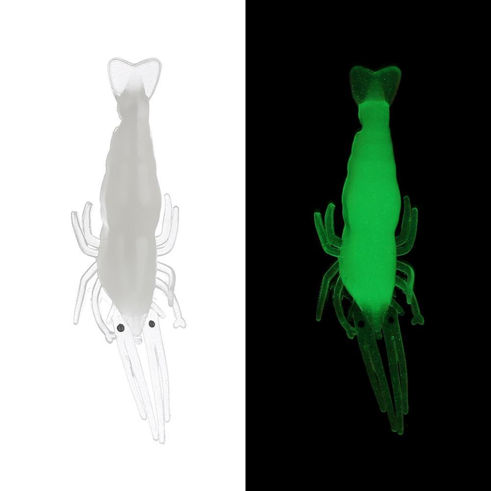 MUVAKO Bộ 10 Mồi Câu Cá Silicone Phát Quang Hình Giun Sinh Học