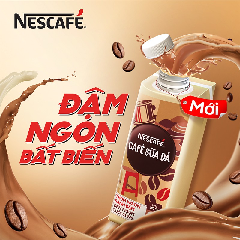 [Gro gift] Cà phê uống liền NESCAFÉ® Cà Phê Sữa Đá (hộp 200ml)