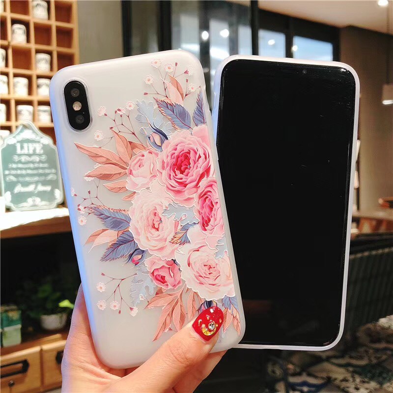 Ốp iPhone phong cách hoa châu âu hiện đại đủ mã 6 đến XS Max a38h