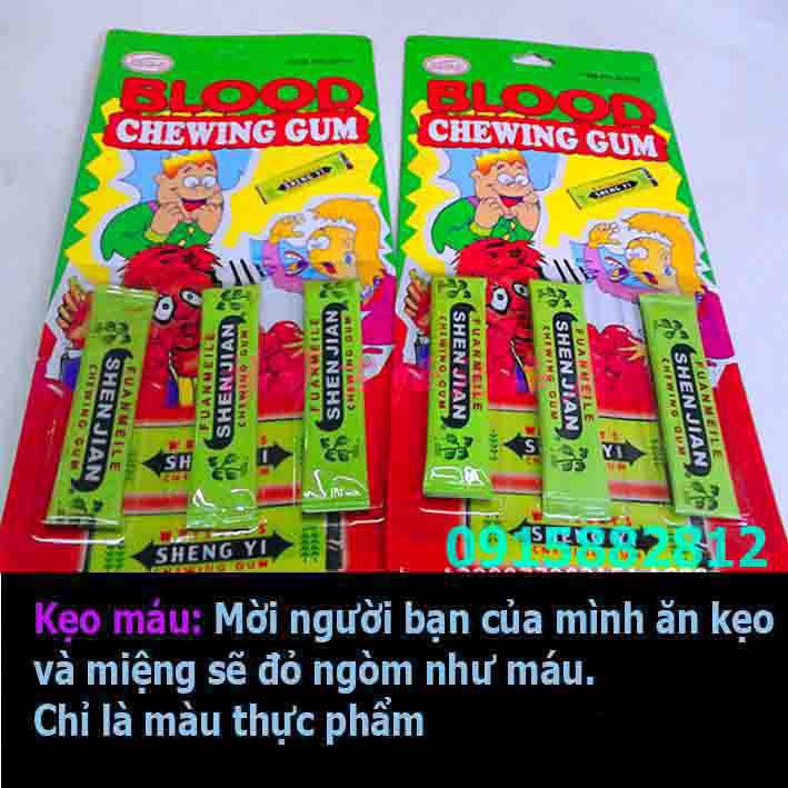 Sản Phẩm kẹo cao su máu Hàng Độc đáo troll bạn bè