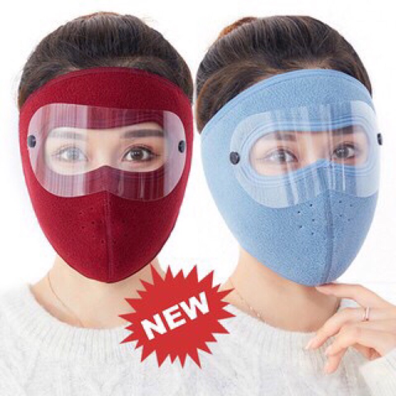 Khẩu trang vải nịna có màng chắn gió bao vệ mặt. Khẩu trang vải che bụi có lỗ thoáng khí thoáng khí. màng chắn tháo rời | BigBuy360 - bigbuy360.vn