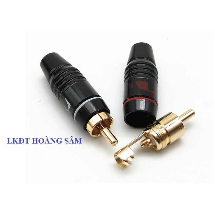 1 cặp Jack RCA hoa sen-AV đực NAKAMICHI cao cấp lỗ 6.4