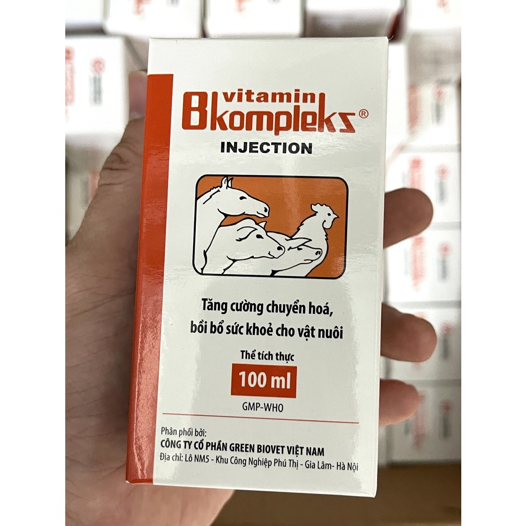 Thuốc Bkomplekz  tăng cường chuyển hoá, bồi bổ sức khoẻ cho vật nuôi
