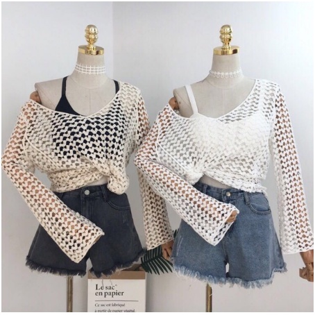 Áo khoác lưới trái tim mặc ngoài bikini siêu hot VATIXA AKL