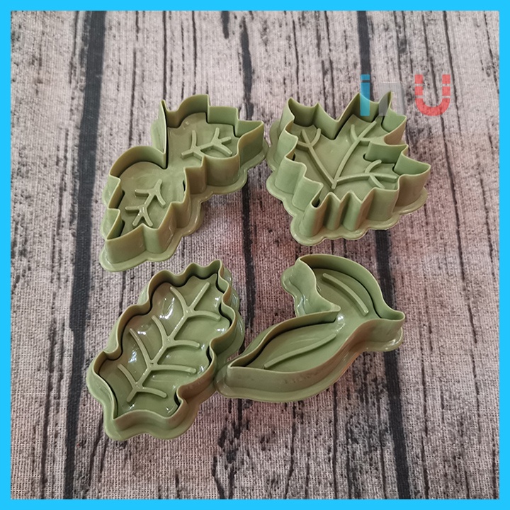 HCM - Bộ khuôn cutter nhấn bánh quy, cookies , fondant trang trí bánh kem hình cỏ ba lá, lá hoa hồng, lá phong... BCT
