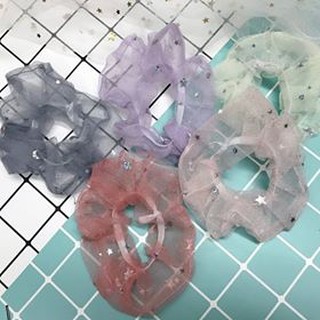 Cột tóc scrunchies voan sao đủ màu /giá sỉ/ siêu rẻ