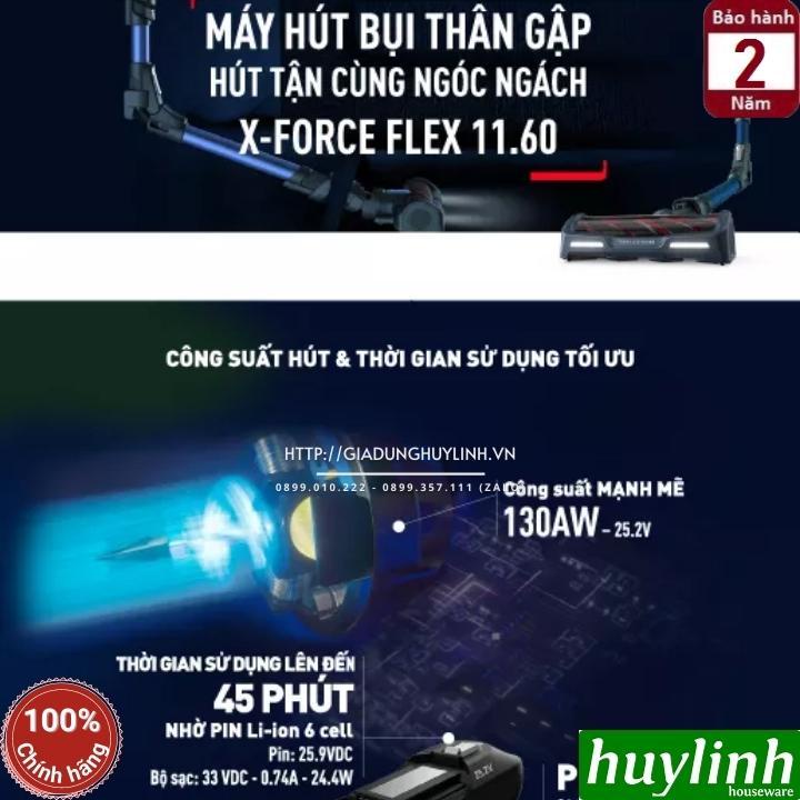 [Mã ELHA10 giảm 6% đơn 5TR] Máy hút bụi lau sàn không dây Tefal TY9890WO - X-force Flex 11.60