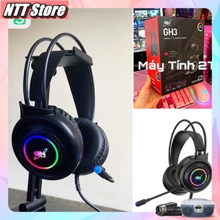Tai Nghe Gaming Có Dây Chụp Tai Có Mic GNET GH3 Đèn LED 7 Màu - Tai Nghe Nhạc Máy Vi Tính PC Laptop Game Thủ
