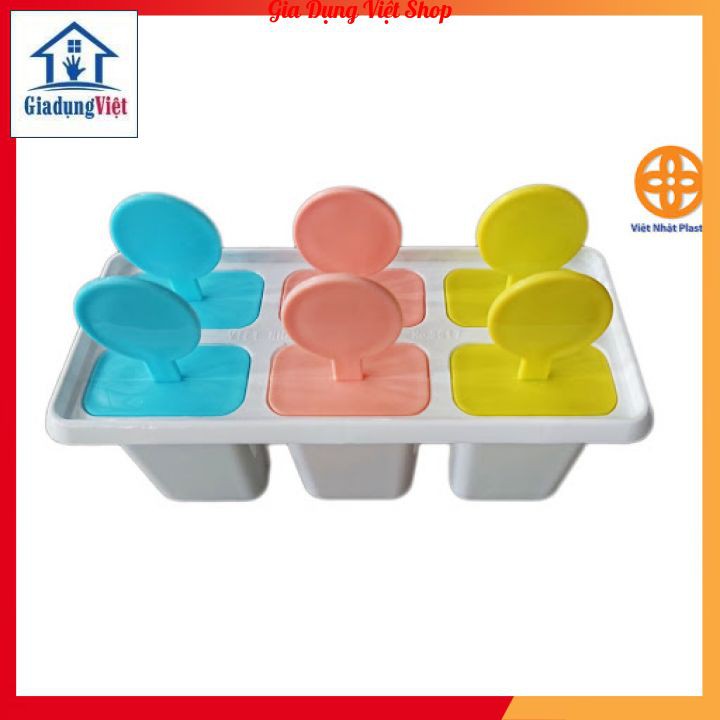 Bộ 6 Khuôn Làm Kem Nhựa Việt Nhật - Hàng Việt Nam Chất Lượng Cao