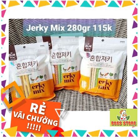 Thức ăn vặt bánh thưởng bánh huấn luyện JERKY HỖN HỢP 280g