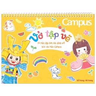 vở vẽ A4 lò xo Campus(40trang/1q)