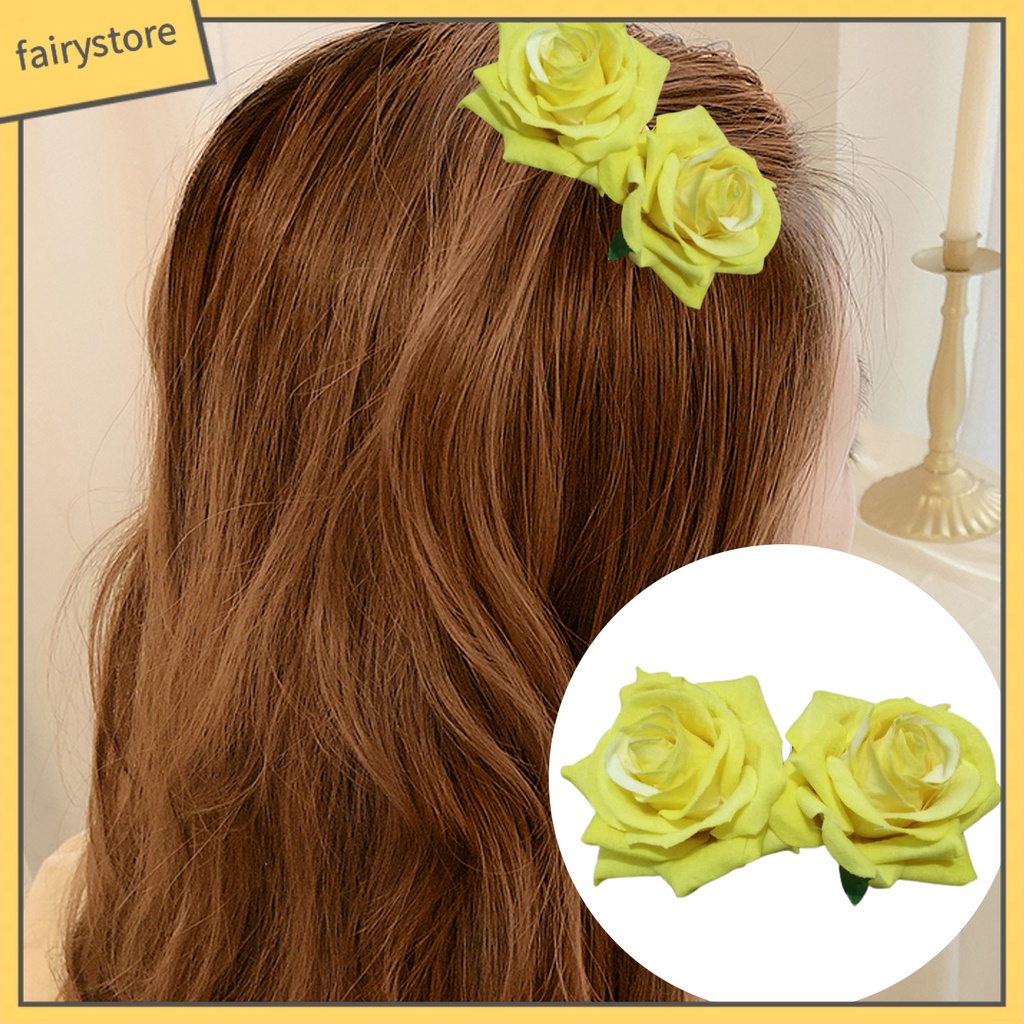 Lược Cài Tóc Hình Hoa Hồng Chống Trượt Trang Trí Cô Dâu