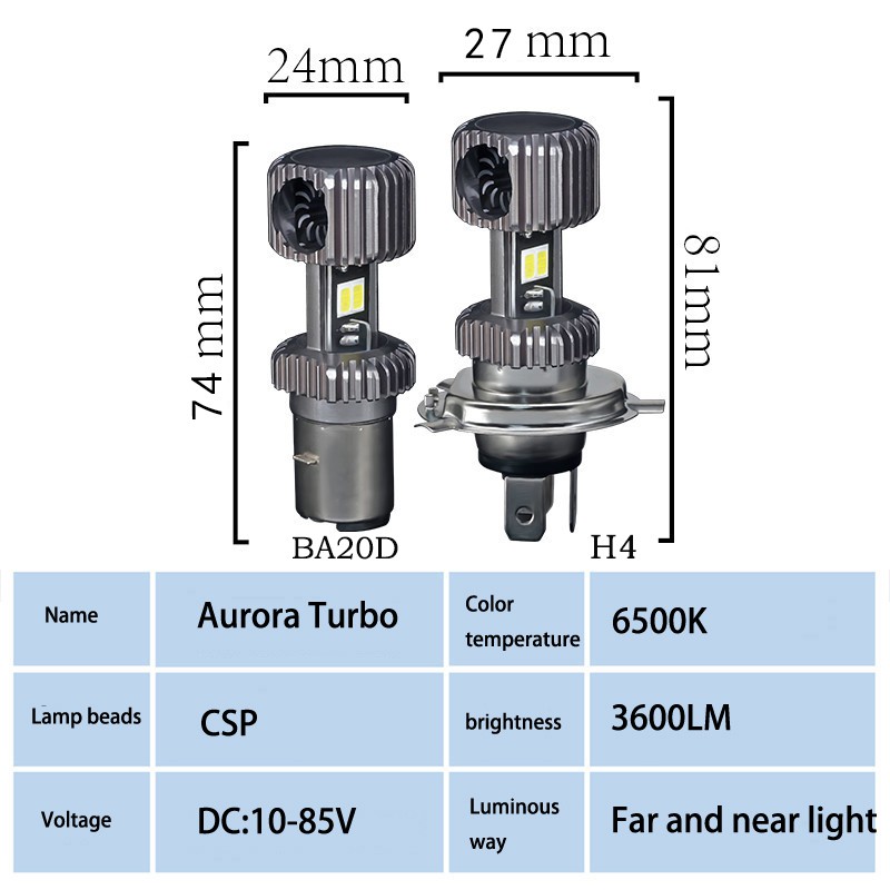 Bóng Đèn Pha LED BA20D H4 H6 P15D HS5 6000K Phong Cách Mới 2021 Cho Xe Mô Tô