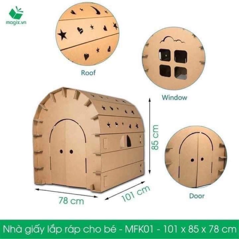 NHÀ GIẤY - NHÀ CARTON CHO BÉ YÊU