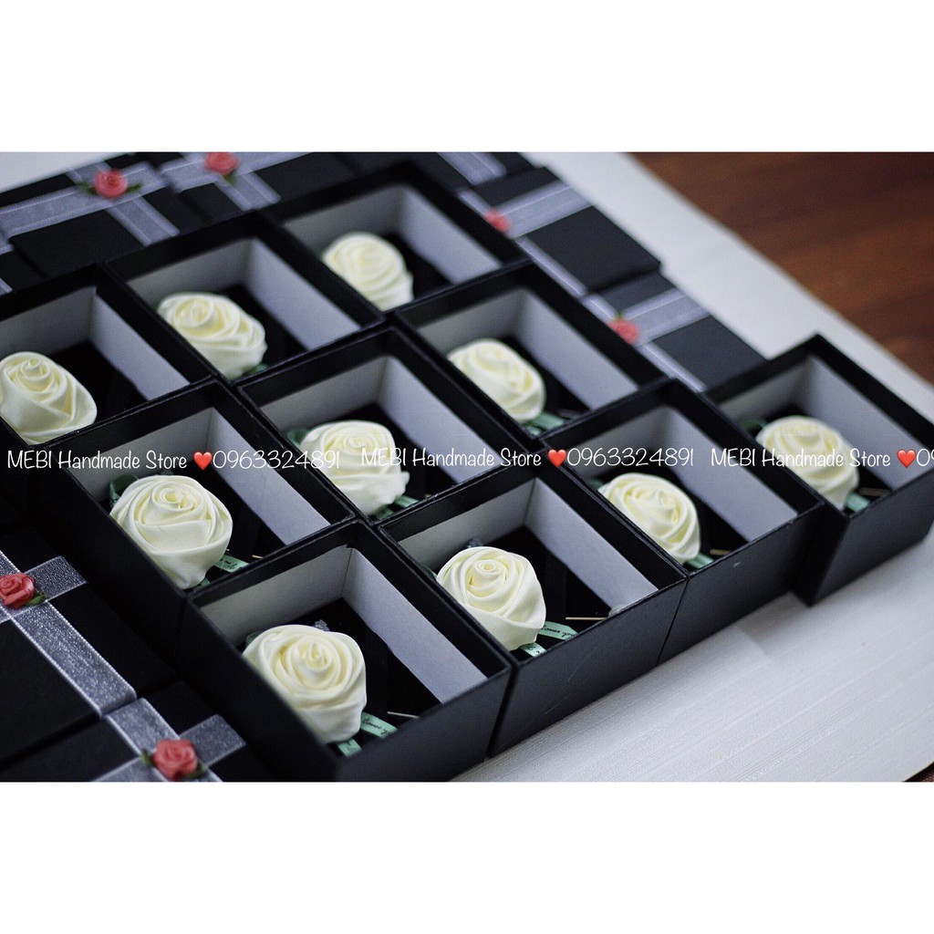 (ẢNH THẬT 100%) CÀI ÁO HỒNG CUỘN KIM DÀI - NO BOX