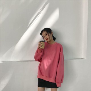 Áo sweater trơn xẻ tà