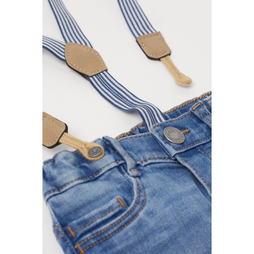 Quần đùi và áo khoác denim - Denim shorts and braces - Kids | H&M GB - id808445001