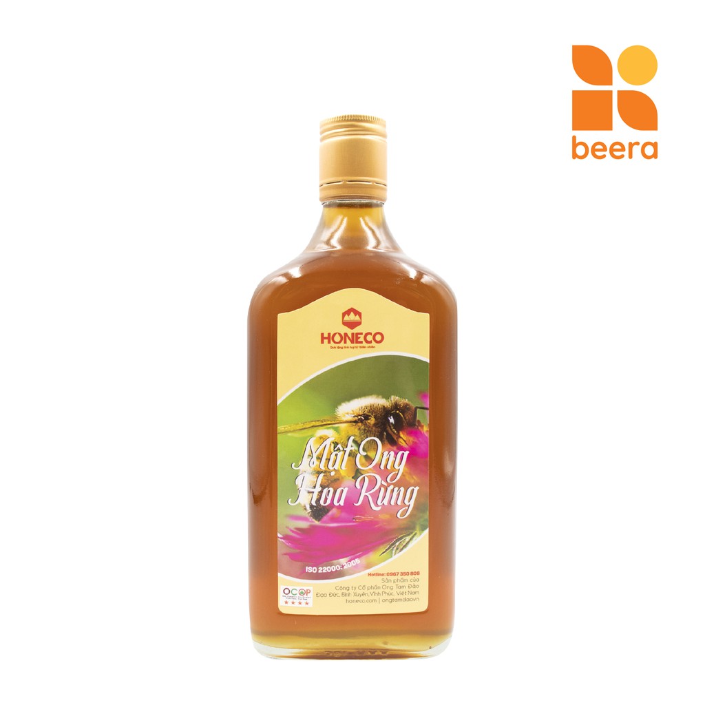 Mật ong Hoa Rừng Honeco Beera tốt cho tiêu hóa, hỗ trợ đau dạ dày, tá tràng (860g)