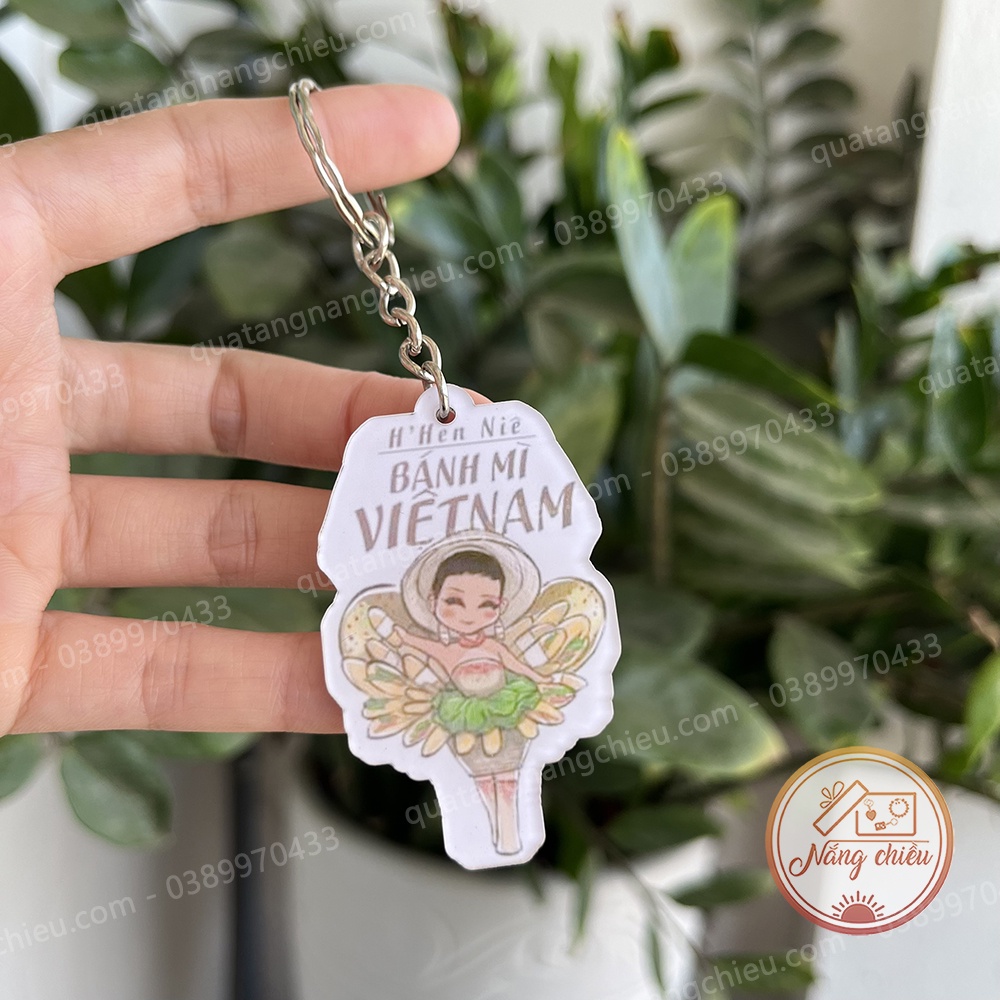 Móc khóa in hình hoa hậu, thần tượng,  Hoa Hậu H'Hen Niê, Kim Duyên, Khánh Vân, Thùy Tiên