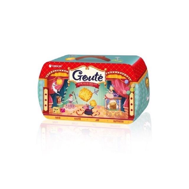 HỘP NHẠC THIẾC BÁNH GOUTE 643.5g/ 429g KÈM TÚI XÁCH- quà biếu tết xinh xắn | BigBuy360 - bigbuy360.vn