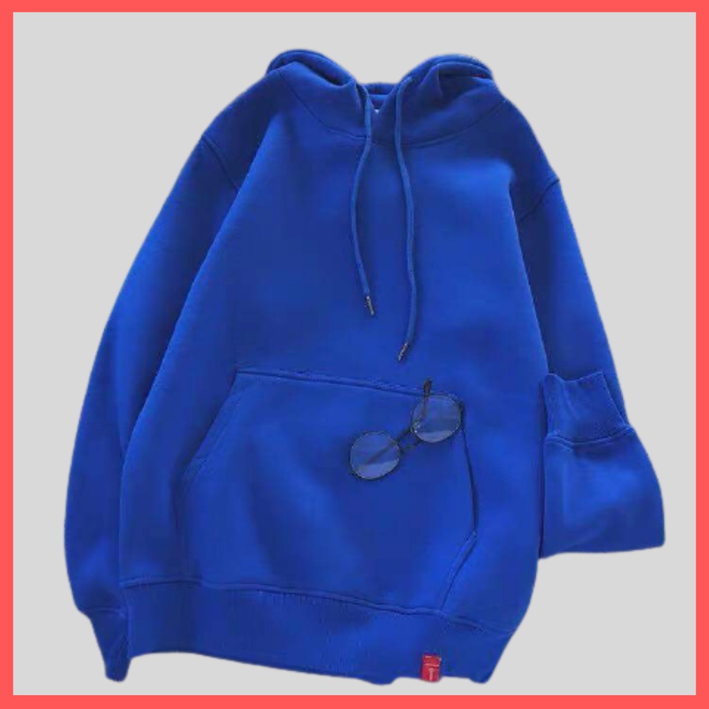 Áo hoodie áo khoác chui unisex nam nữ chất nỉ ngoại dày đẹp free size 65kg màu hồng