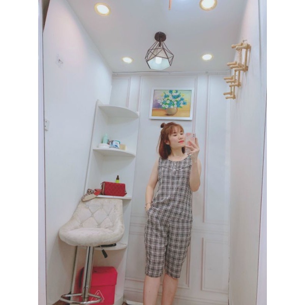 Bộ đồ mặc nhà chất đũi sát nách quần ngố