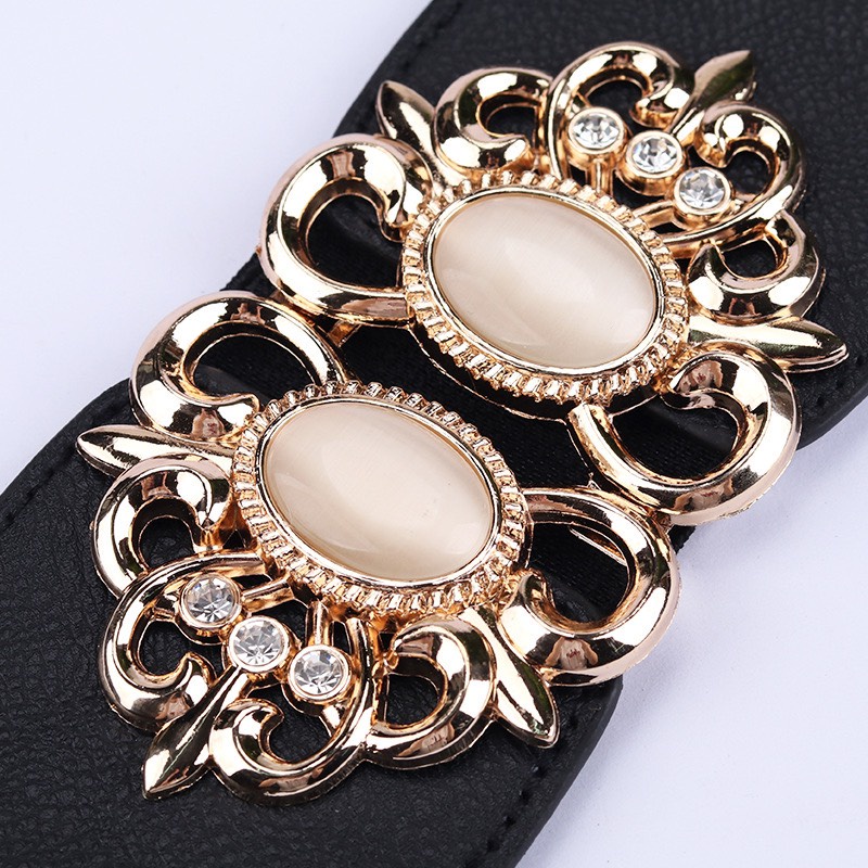 Đai Váy Da Thun Mặt Hoa Nhiều Màu Phối Đầm, Vest Cá Tính Bản To