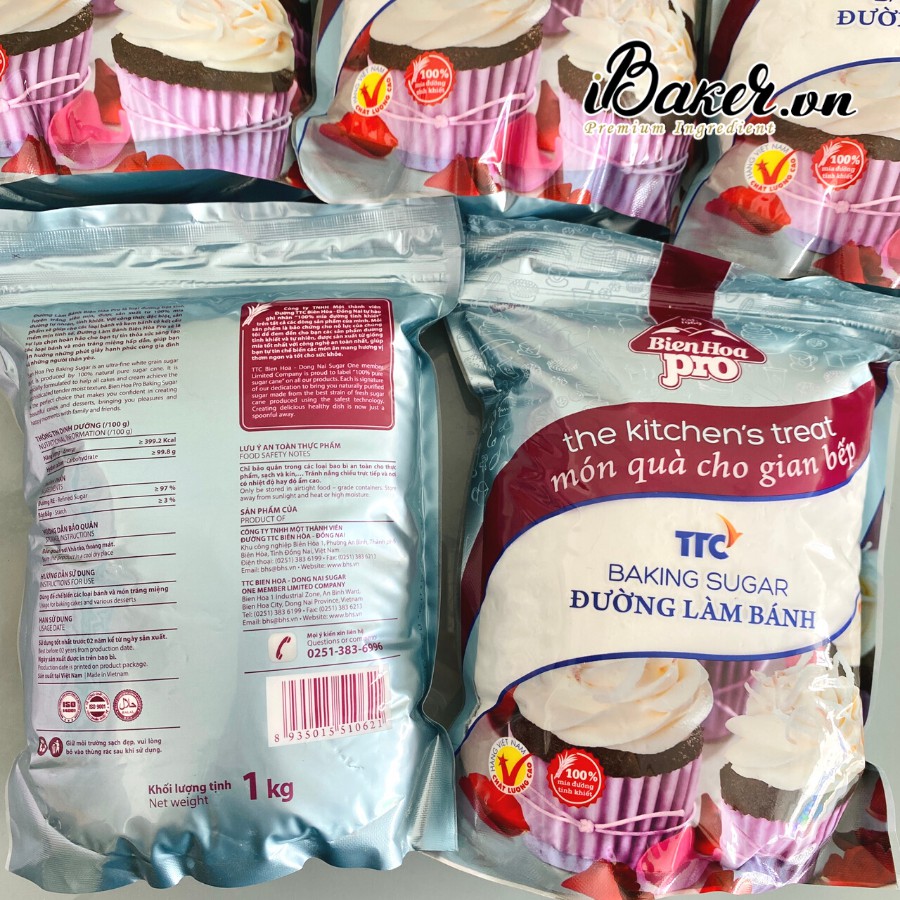 [Rẻ Vô Địch] 1kg Đường xay/ đường bột mịn/ đường làm bánh Biên Hòa