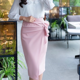 Chân váy bút chì tà nơ đắp chéo