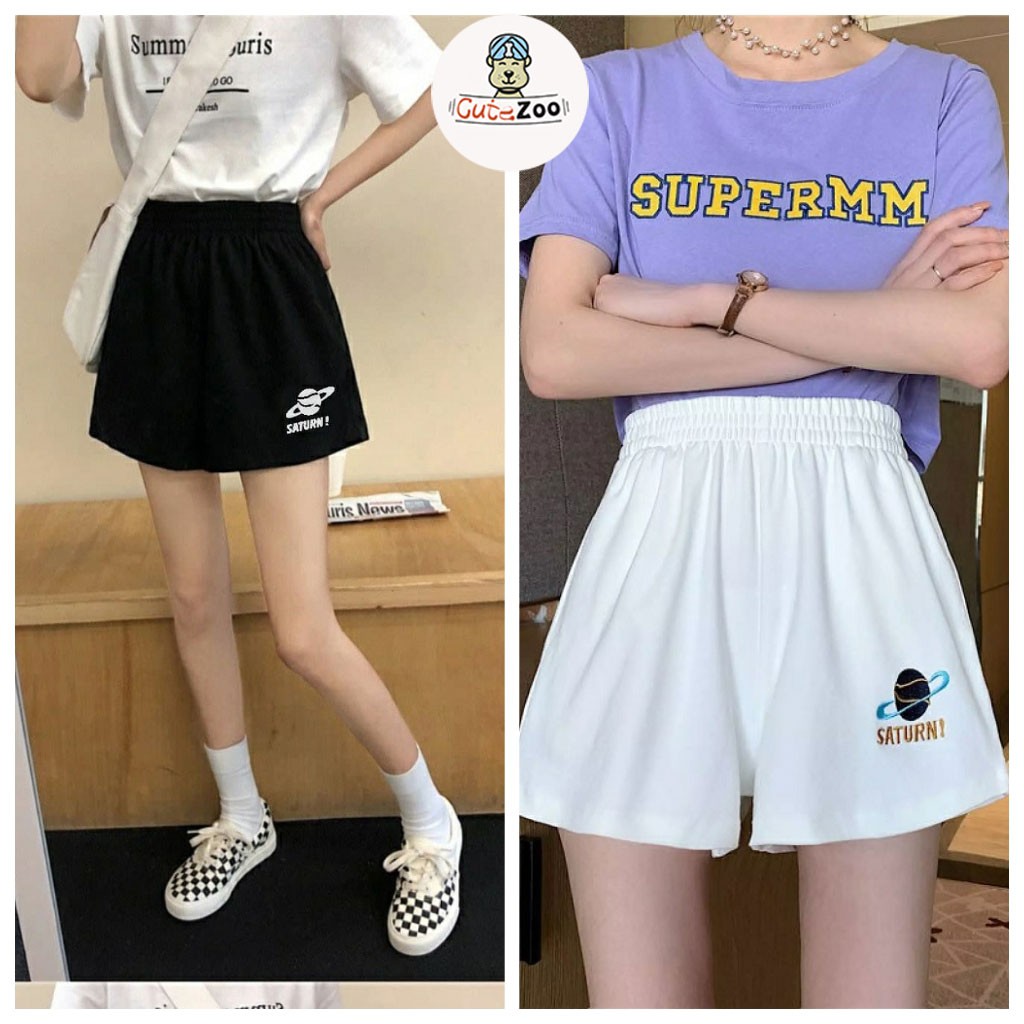 Quần short nữ Saturn chất thun, quần đùi mặc nhà co giãn mát - CUTEZOO