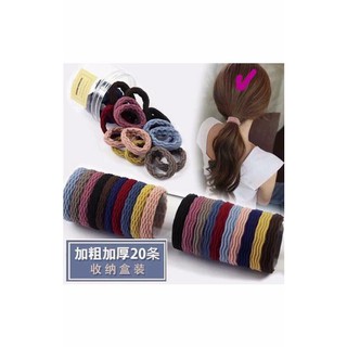 Hộp 20 dây buộc tóc nữ hình sâu nhiều màu