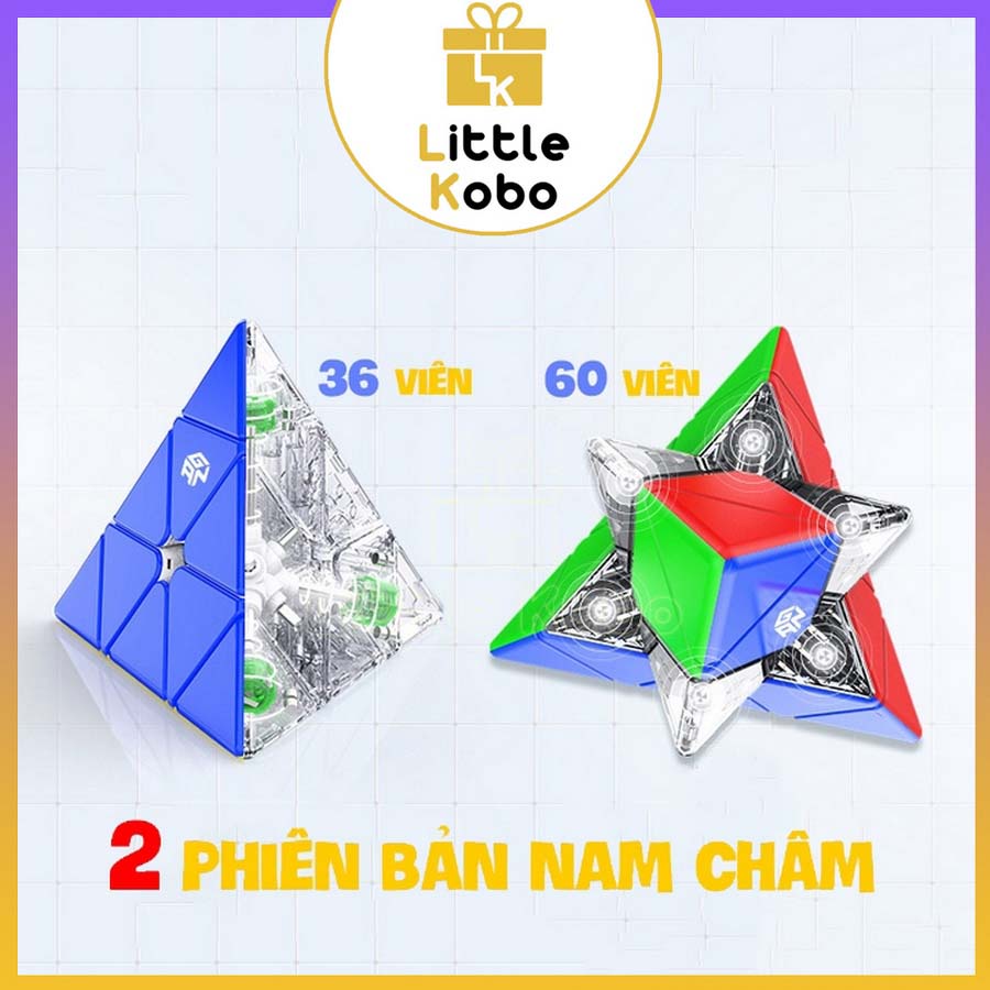 [Enhanced] Rubik Gan Pyraminx M Stickerless Rubic Tam Giác Nam Châm Flagship Pyramid