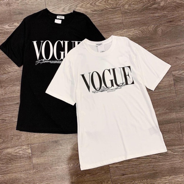 Áo Thun Nữ Unisex Tay Lỡ In Chữ VOGUE