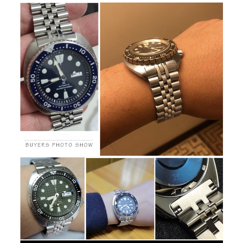 Dây Đeo Đồng Hồ Bằng Thép Không Gỉ 316L Cao Cấp Cho Seiko Abalone Turtle SRP773 SRP774 SRP777 2.5mm