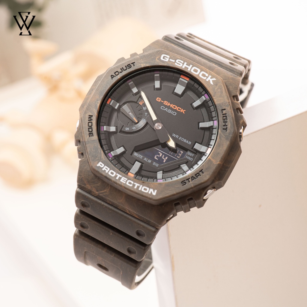 Đồng Hồ Điện Tử Nam Casio G-Shock WATCHSTORE GA-2100FR-5ADR Thiết Kế Mặt Kính Khoáng 45.4mm, Vỏ Và Dây Nhựa Bền Bỉ