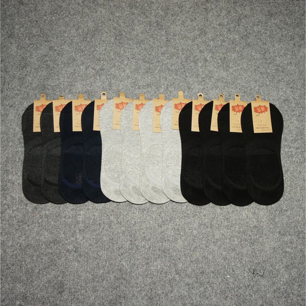 [Combo 12 đôi] Tất lười cotton xuất Hàn