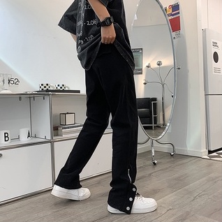 Quần Jeans Phối Khóa Gâu Phong Cách Unisex Dành Cho Nam Chất Liệu Bền Và Đẹp