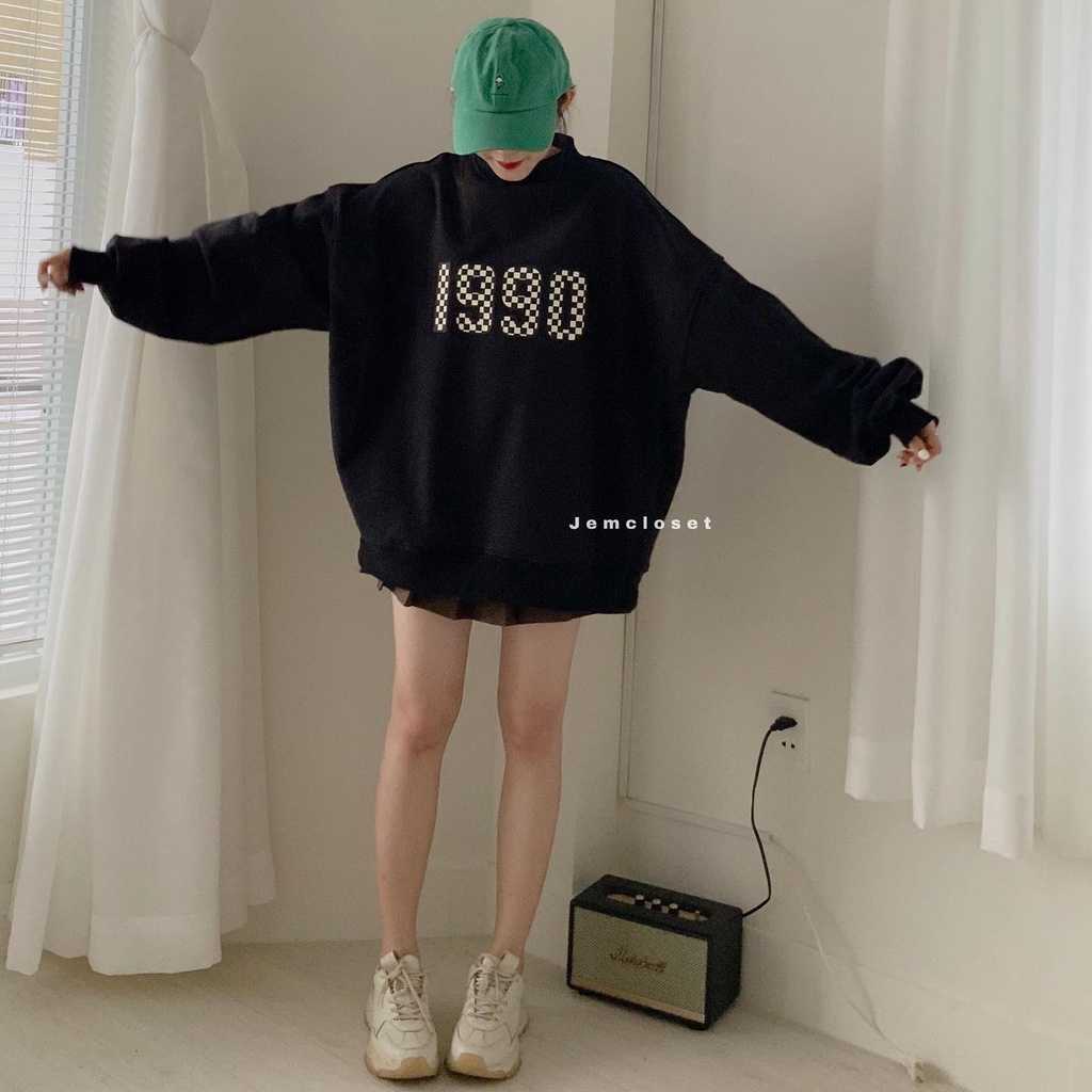 Áo Sweater Nữ Dài Tay JEMCLOSET Cao Cổ Rope Form Rộng Hàn Quốc Chất Liệu Mềm Mịn - 10136