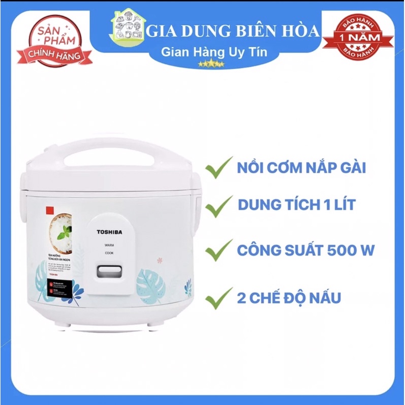 Nồi cơm nắp gài Toshiba 1.8 lít RC-18JH2PV(B)-Hàng chính hãng 💯 -trưng bày-số người ăn 4-6 người côn