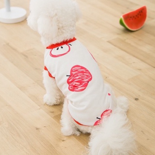 Áo cho chó mèo - áo thun hoạ tiết cartoon siêu cute phô mai que cho thú cưng