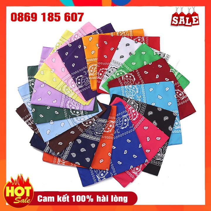 Khăn Turban (Tuban), Khăn Bandana Headband Họa Tiết Choàng Cổ, Đeo Tay, Đeo Túi Xách, Thắt Lưng, Búi Tóc, Đội Đầu