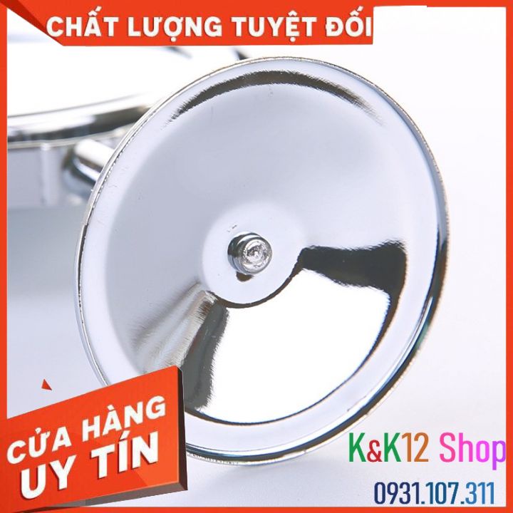 Gương trang điểm. Gương mini 2 mặt phẳng để bàn, một mặt có thể phóng to gấp 3 lần ảnh rõ nét.