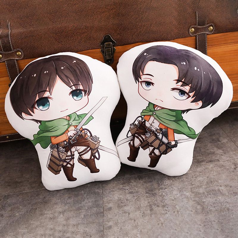 45cm/20cm Attack on Titan Dolls Pillows Eren Mikasa Double Side 45CM Plush Cushion Decorative Cute Pillow Anime Kids