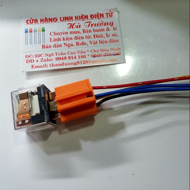 ROLE 12V 5 chân KÈM ĐẾ 100A