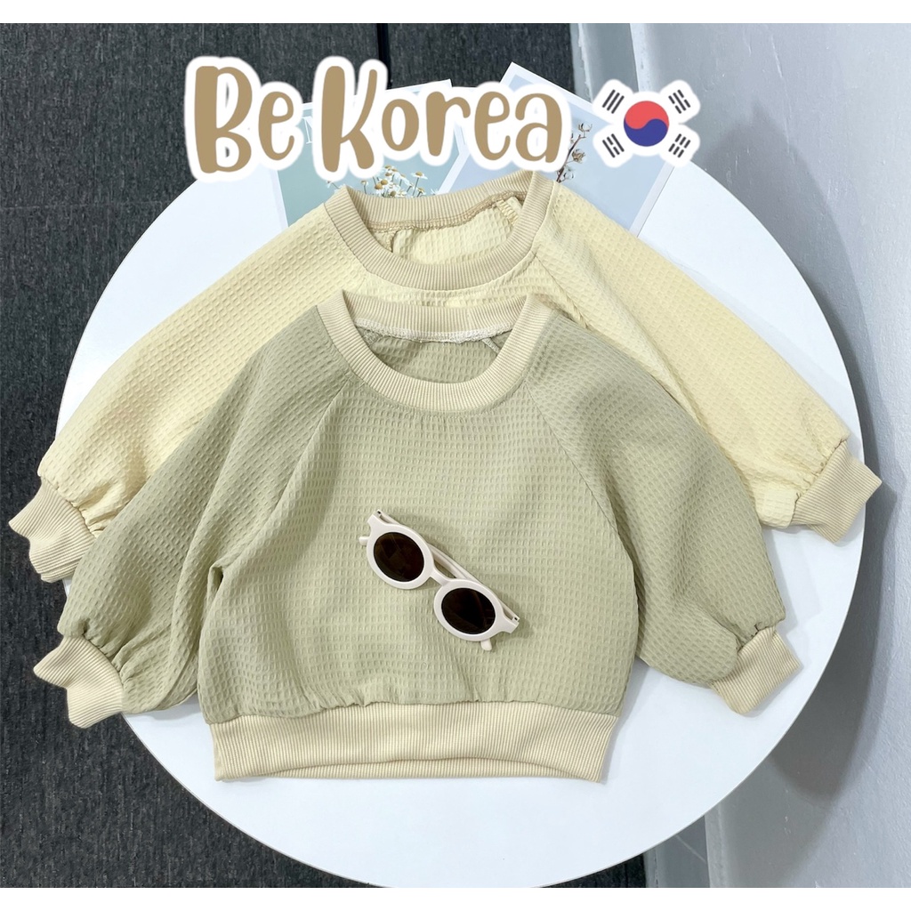 Áo thun dài tay cho bé trai bé gái TTR-Be Korea, áo thu đông phong cách Hàn Quốc cho bé size 7-25kg