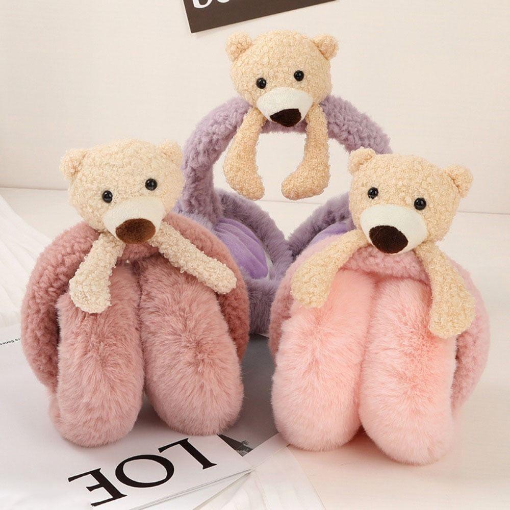 Chụp Tai Giữ Ấm Họa Tiết Hoạt Hình Vui Nhộn Thời Trang Thu Đông Cho Bé